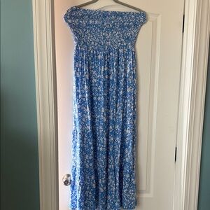 Blue Floral Maxi Dress